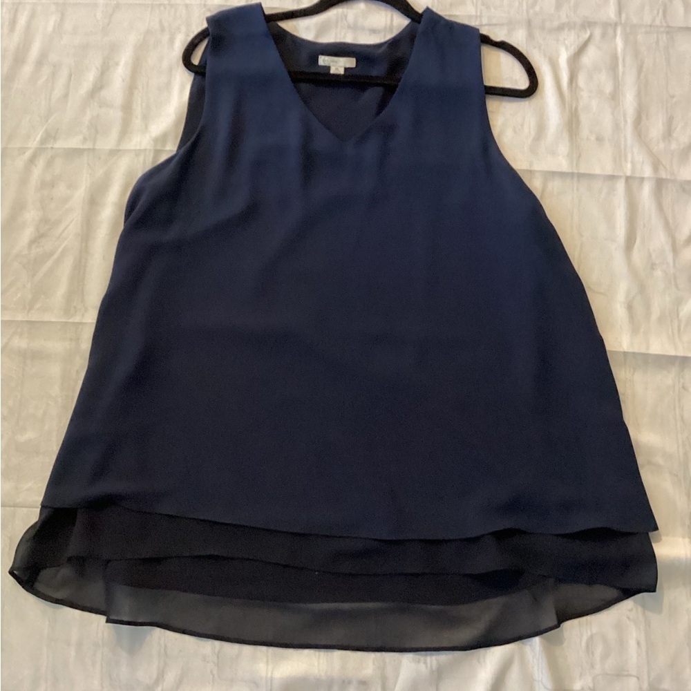 Chic Navy Sleeveless Tank Top